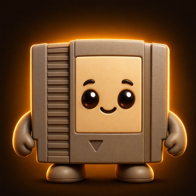 Save Slot mascot — a smiling cartridge character